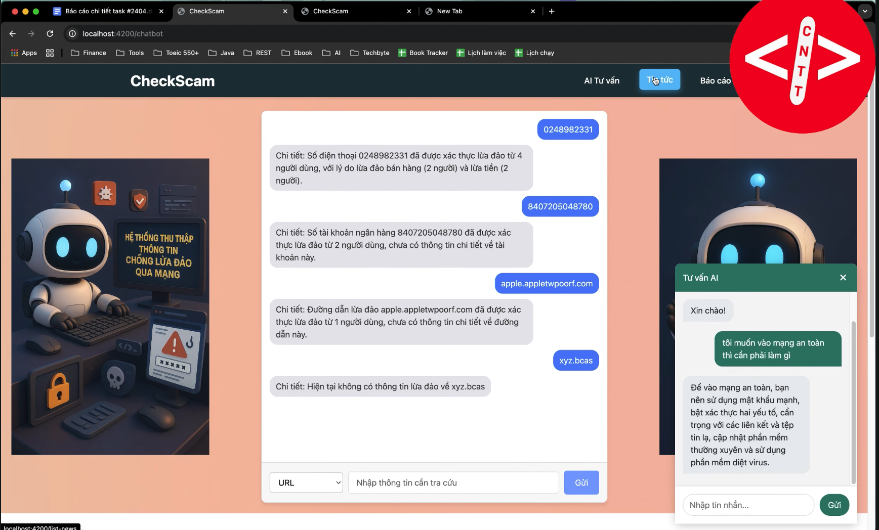 Đồ Án Thực Tế - Xây Dựng Website Phòng Chống Lừa Đảo Và Ứng Dụng ChatBot AI Trả Lời Tự Động