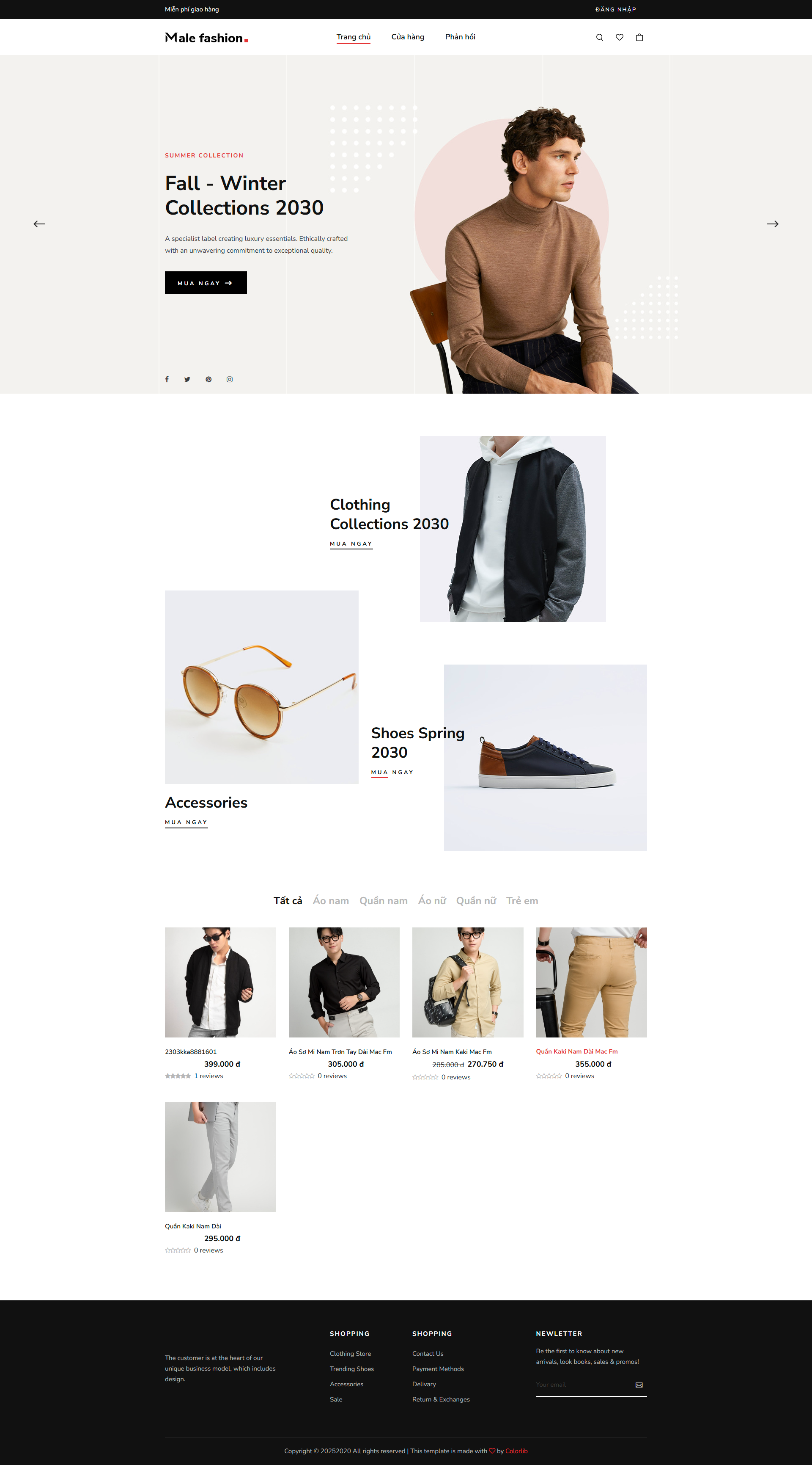 Full code Web bán hàng thời trang