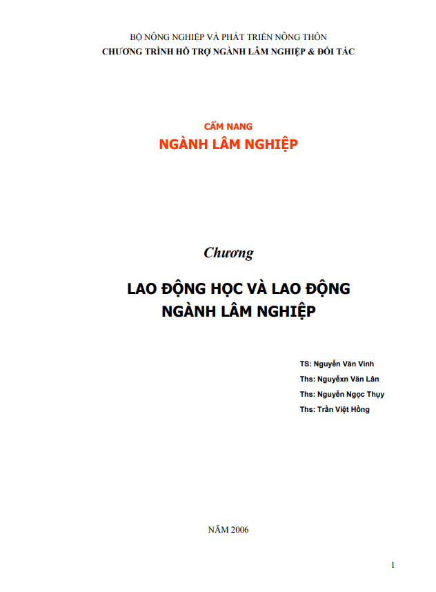 CẨM NANG  NGÀNH LÂM NGHIỆP 