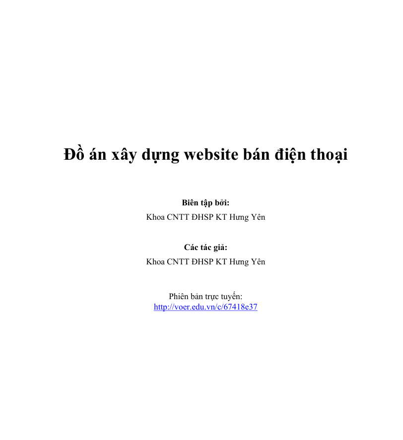 Đồ án xây dựng website bán điện thoại