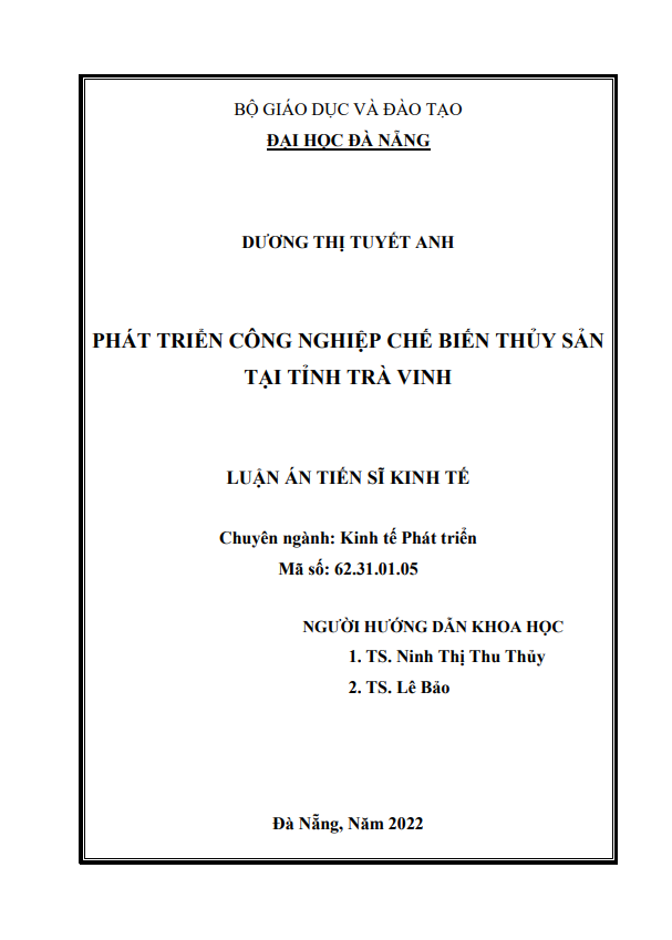 PHÁT TRIỂN CÔNG NGHIỆP CHẾ BIẾN THỦY SẢN TẠI TỈNH TRÀ VINH