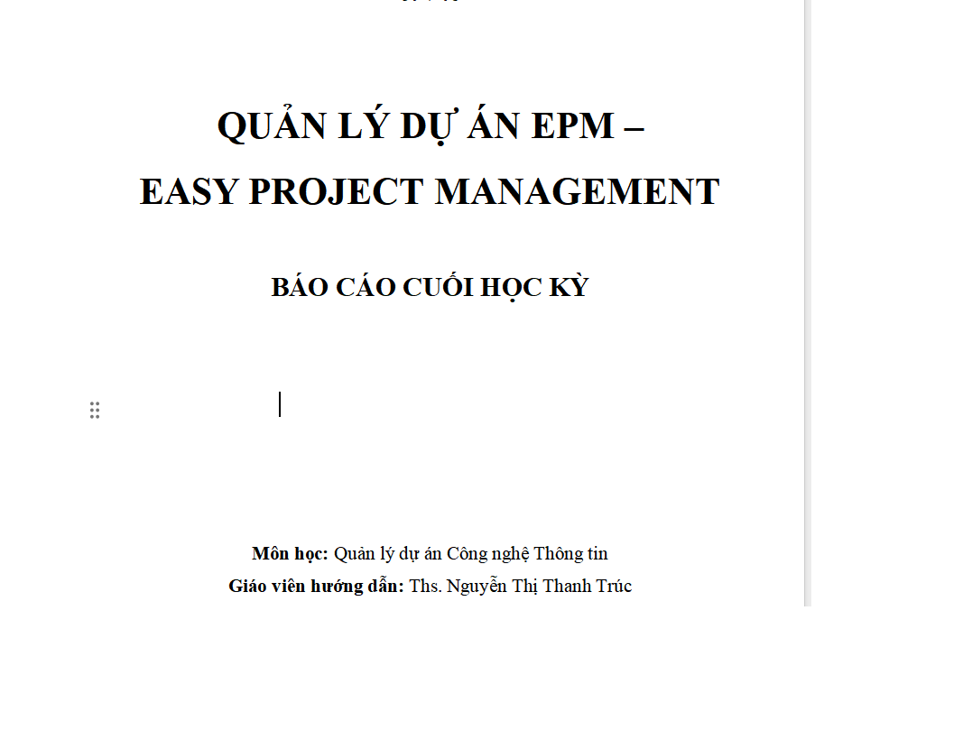 QUẢN LÝ DỰ ÁN EPM – EASY PROJECT MANAGEMENT